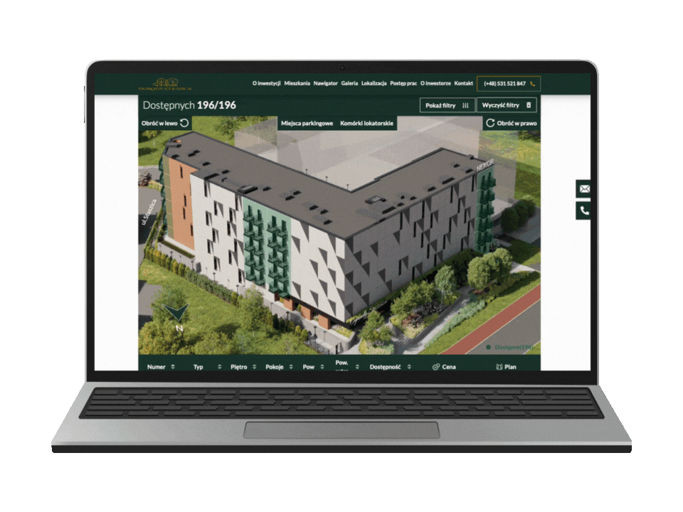 nawigatory 3D; makiety interaktywne; interaktywne wizualizacje 3D na stronę www dewelopera