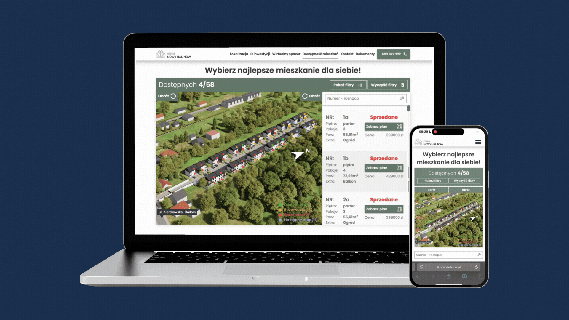 nawigator 3D - makieta interaktywna strony internetowej