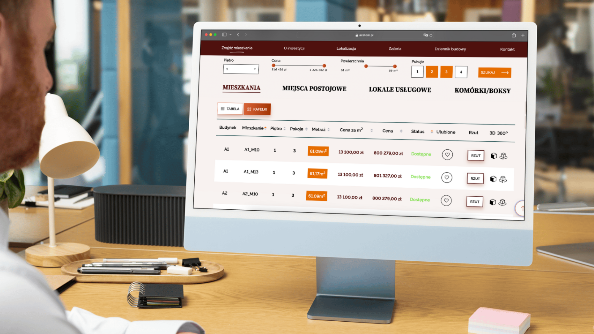 Nawigatory-3D interaktywne makiety z filtrowaniem i sortowaniem rendart